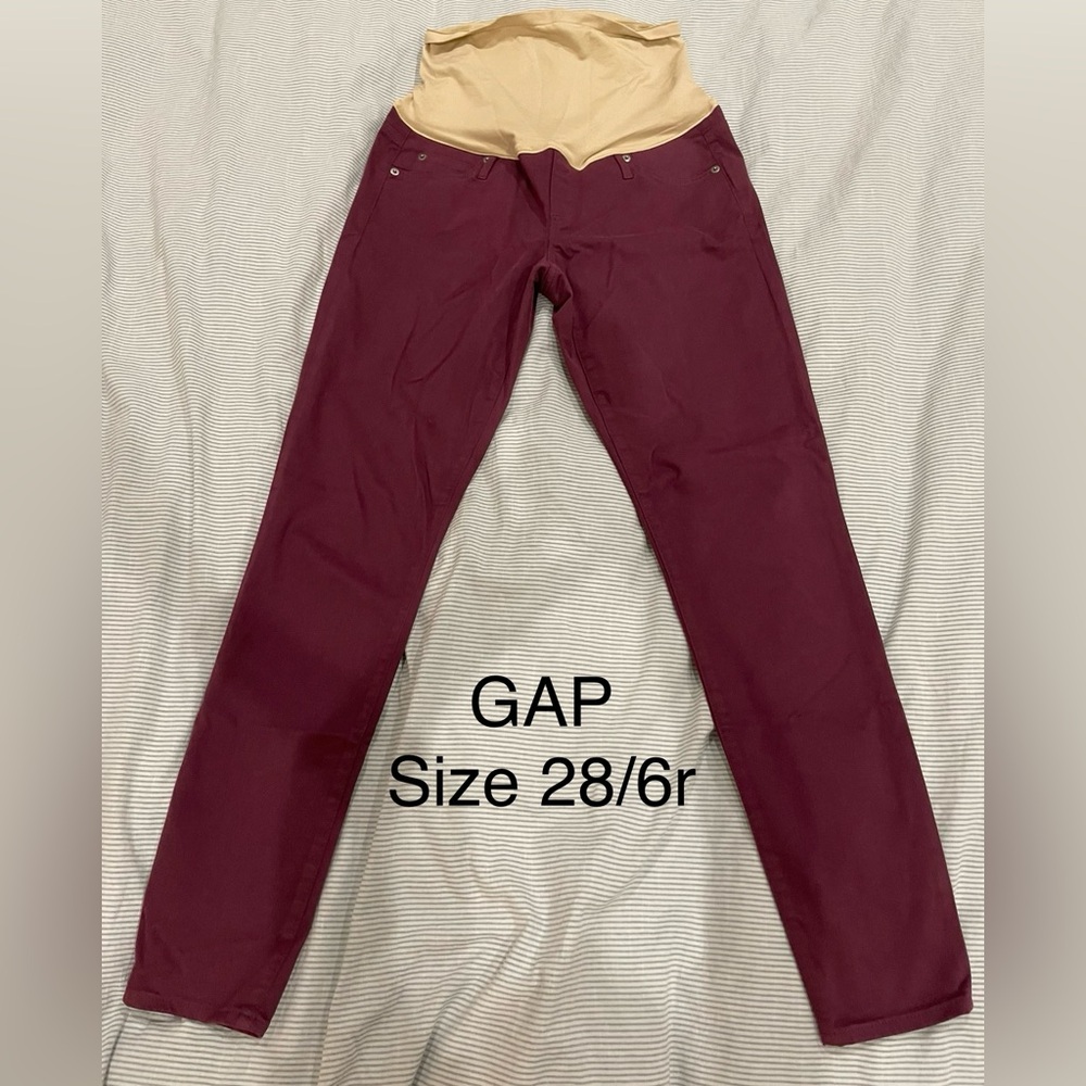 GAP Maroon Maternity Pants